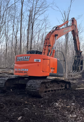 Excavator digging