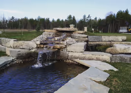 Landscaping with water feature