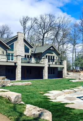 Completed landscaping project