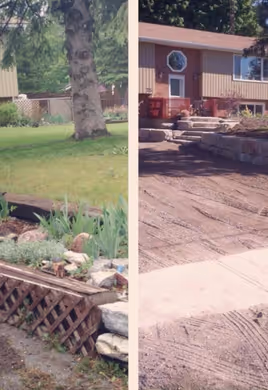 Before and after landscaping