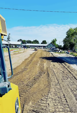Road grading work
